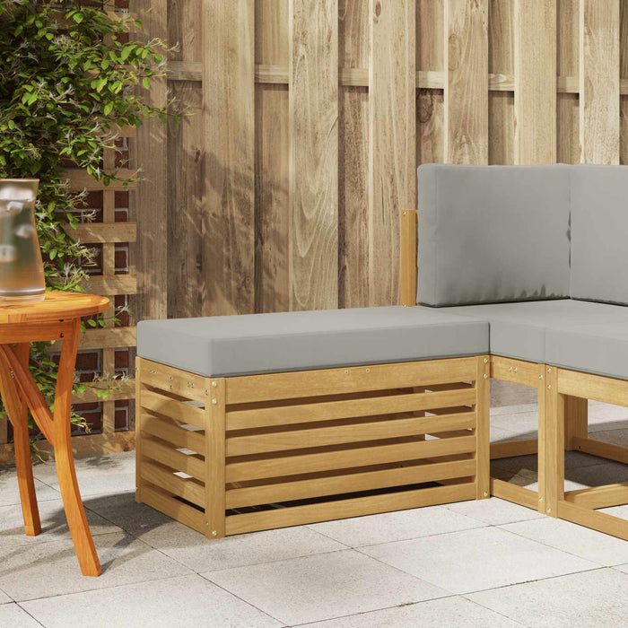 Bancă de exterior Alb 80 x 43 x 45 cm Lemn Solid de Acacia - WALTI WALTI