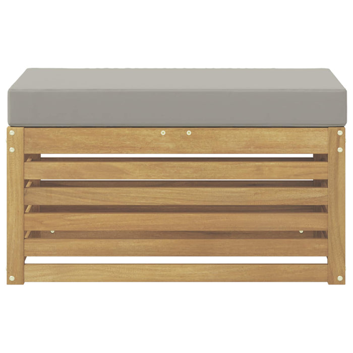 Bancă de exterior Alb 80 x 43 x 45 cm Lemn Solid de Acacia - WALTI WALTI