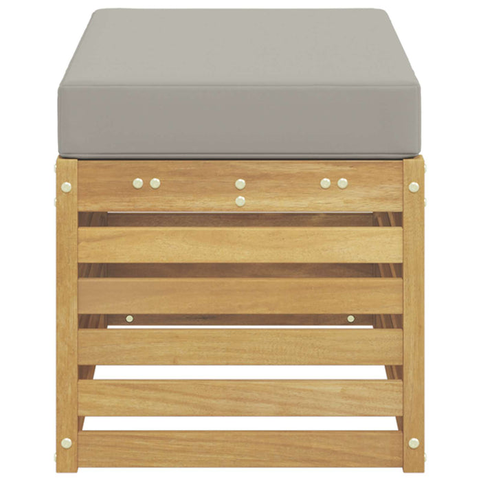Bancă de exterior Alb 80 x 43 x 45 cm Lemn Solid de Acacia - WALTI WALTI