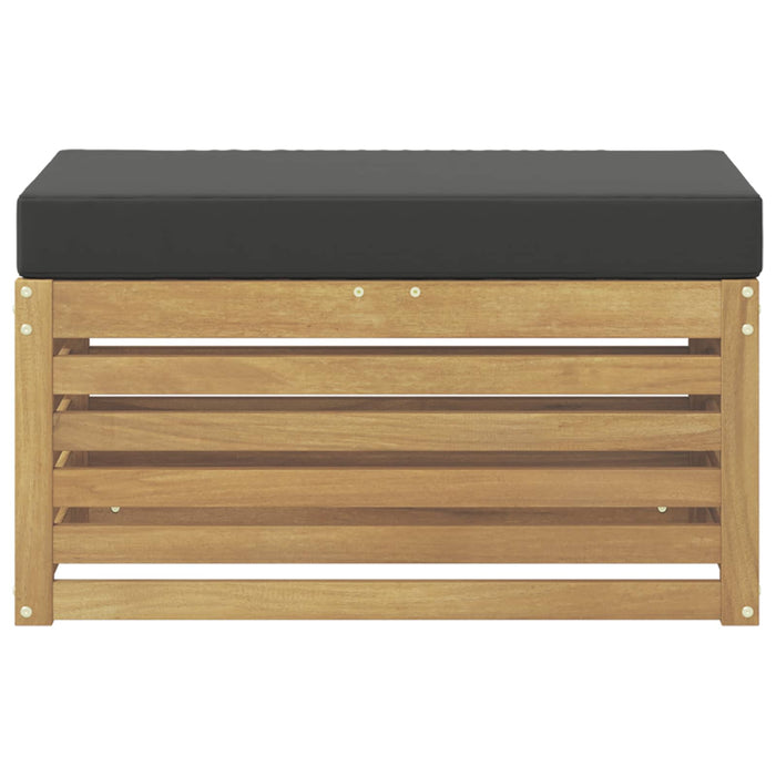 Bancă de exterior Alb 80 x 43 x 45 cm Lemn Solid de Acacia - WALTI WALTI