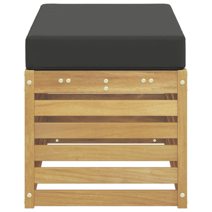 Bancă de exterior Alb 80 x 43 x 45 cm Lemn Solid de Acacia - WALTI WALTI