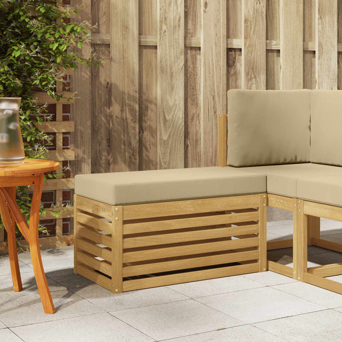 Bancă de exterior Alb 80 x 43 x 45 cm Lemn Solid de Acacia - WALTI WALTI