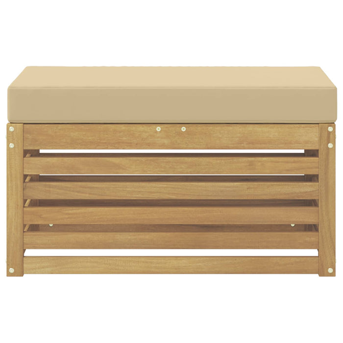 Bancă de exterior Alb 80 x 43 x 45 cm Lemn Solid de Acacia - WALTI WALTI
