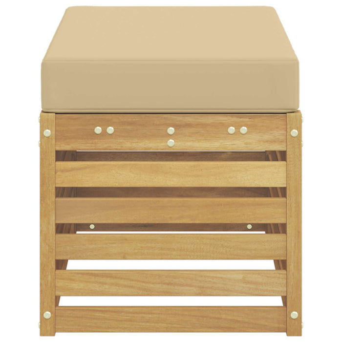 Bancă de exterior Alb 80 x 43 x 45 cm Lemn Solid de Acacia - WALTI WALTI