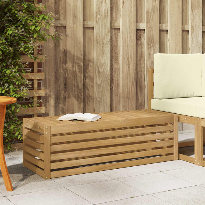 Bancă de exterior Alb 115 x 43 x 37 cm Lemn Solid de Acacia - WALTI WALTI