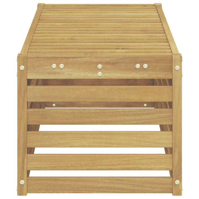 Bancă de exterior Alb 115 x 43 x 37 cm Lemn Solid de Acacia - WALTI WALTI