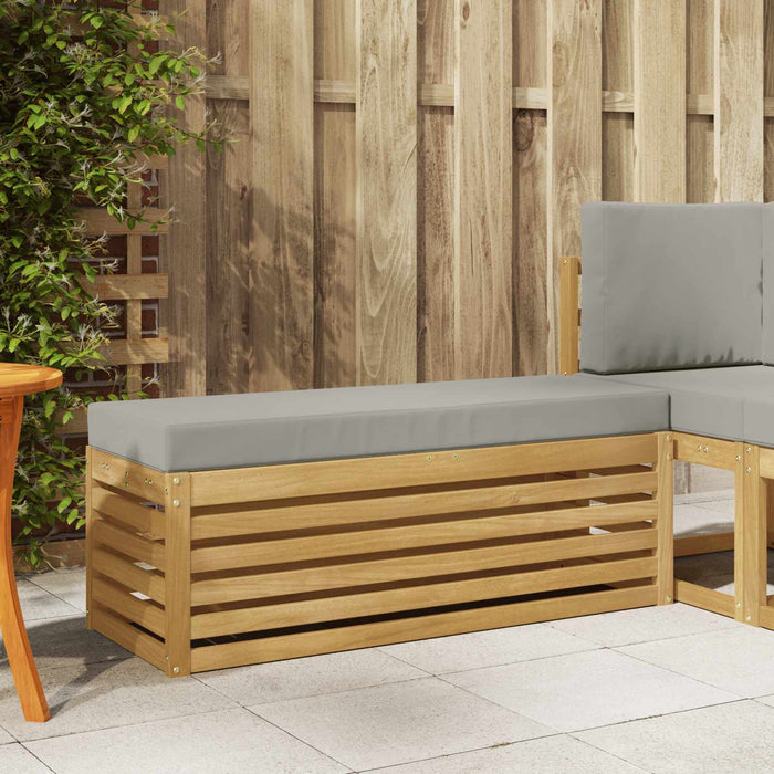Bancă de exterior Alb 115 x 43 x 45 cm Lemn Solid de Acacia - WALTI WALTI