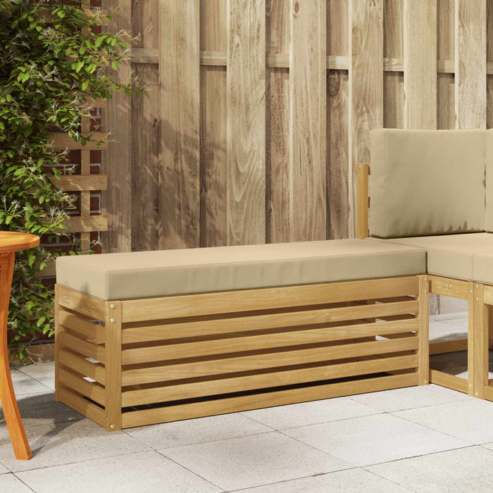 Bancă de exterior Alb 115 x 43 x 45 cm Lemn Solid de Acacia - WALTI WALTI