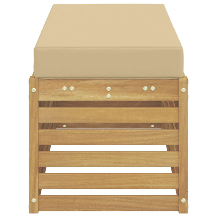 Bancă de exterior Alb 115 x 43 x 45 cm Lemn Solid de Acacia - WALTI WALTI
