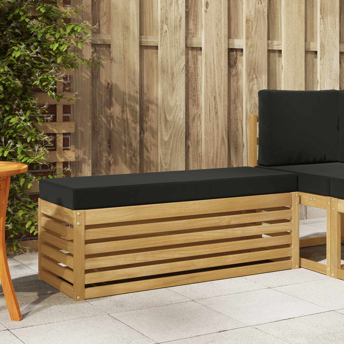 Bancă de exterior Alb 115 x 43 x 45 cm Lemn Solid de Acacia - WALTI WALTI