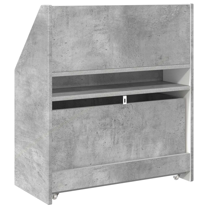 Raft pentru copii Gri din beton 60 x 29,5 x 69 cm Lemn compozit - WALTI WALTI