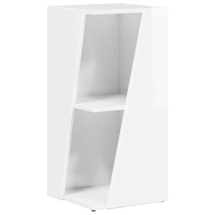 Raft lateral Alb lucios 33 x 32 x 70,5 cm Lemn compozit - WALTI WALTI