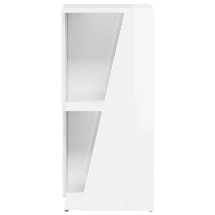 Raft lateral Alb lucios 33 x 32 x 70,5 cm Lemn compozit - WALTI WALTI
