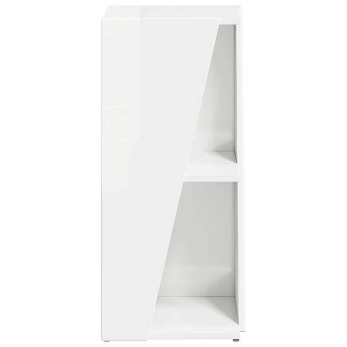 Raft lateral Alb lucios 33 x 32 x 70,5 cm Lemn compozit - WALTI WALTI