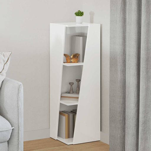 Raft lateral Alb lucios 33 x 32 x 100,5 cm Lemn compozit - WALTI WALTI