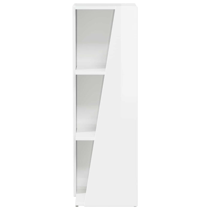 Raft lateral Alb lucios 33 x 32 x 100,5 cm Lemn compozit - WALTI WALTI