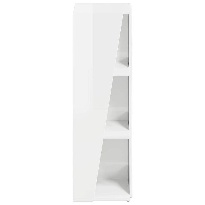 Raft lateral Alb lucios 33 x 32 x 100,5 cm Lemn compozit - WALTI WALTI