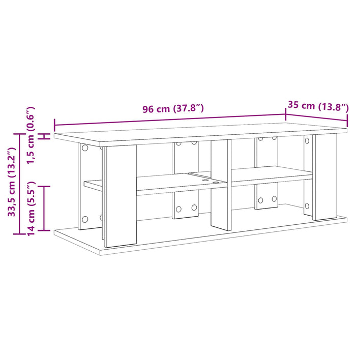 Suport pentru TV Lemn vechi 96 x 35 x 33,5 cm - WALTI WALTI