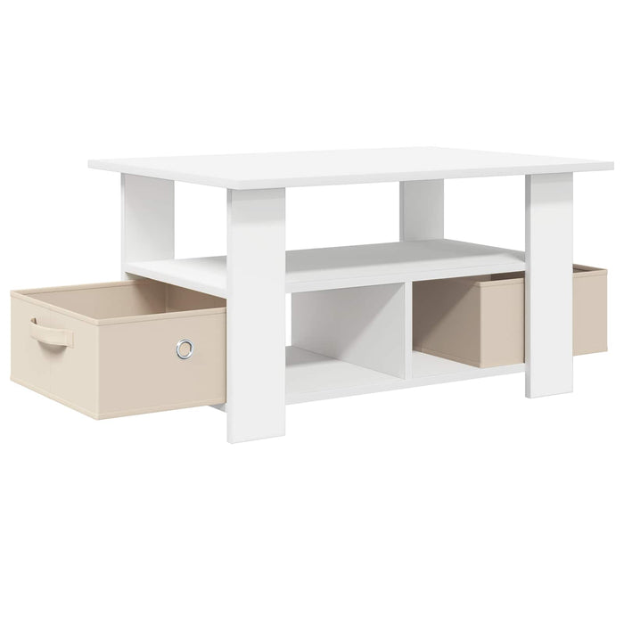 Masă de cafea cu sertar Alb 77 x 55 x 42 cm Lemn compozit - WALTI WALTI
