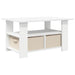 Masă de cafea cu sertar Alb 77 x 55 x 42 cm Lemn compozit - WALTI WALTI
