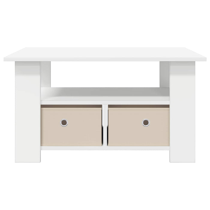 Masă de cafea cu sertar Alb 77 x 55 x 42 cm Lemn compozit - WALTI WALTI