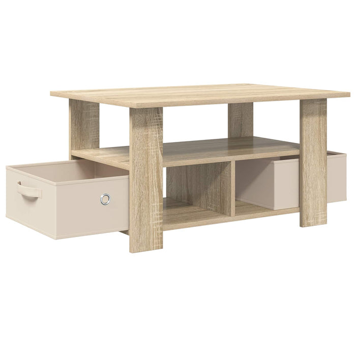 Masă de cafea Stejar Sonoma 77 x 55 x 42 cm Lemn compozit - WALTI WALTI