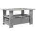 Masă de cafea Gri din beton 77 x 55 x 42 cm Lemn compozit - WALTI WALTI