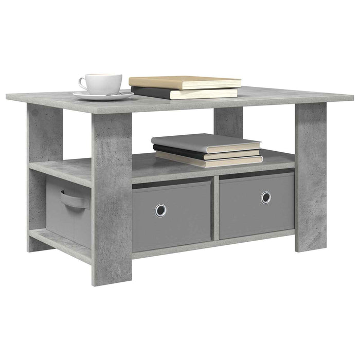 Masă de cafea Gri din beton 77 x 55 x 42 cm Lemn compozit - WALTI WALTI