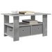 Masă de cafea Gri din beton 77 x 55 x 42 cm Lemn compozit - WALTI WALTI