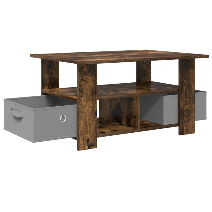 Masă de cafea Stejar fumuriu 77 x 55 x 42 cm Lemn compozit - WALTI WALTI