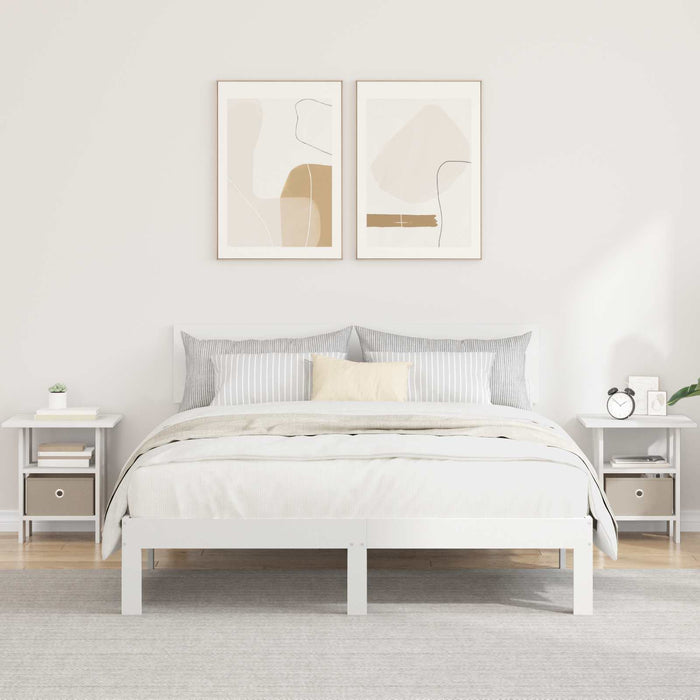 Noptieră cu sertar 2 pcs Alb 41 x 40 x 45 cm Lemn compozit - WALTI WALTI
