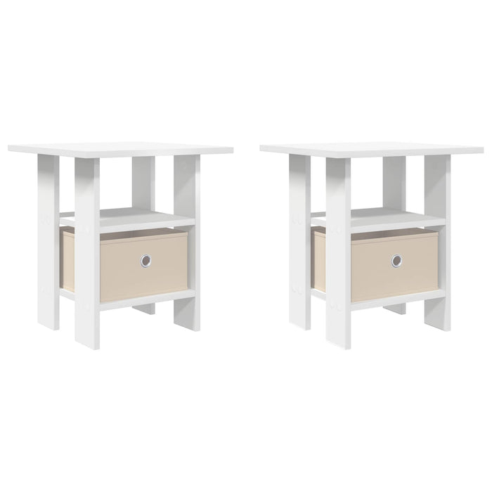 Noptieră cu sertar 2 pcs Alb 41 x 40 x 45 cm Lemn compozit - WALTI WALTI