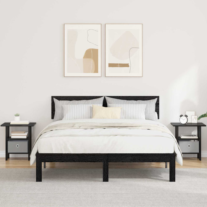 Noptieră 2 pcs Stejar Negru 41 x 40 x 45 cm Lemn compozit - WALTI WALTI