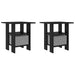 Noptieră 2 pcs Stejar Negru 41 x 40 x 45 cm Lemn compozit - WALTI WALTI