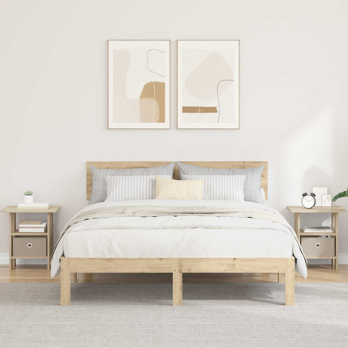 Noptieră 2 pcs Stejar Sonoma 41 x 40 x 45 cm Lemn compozit - WALTI WALTI