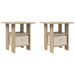 Noptieră 2 pcs Stejar Sonoma 41 x 40 x 45 cm Lemn compozit - WALTI WALTI