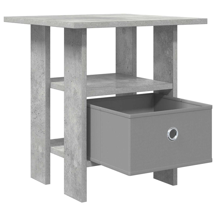 Noptieră cu sertar Gri din beton 41 x 40 x 45 cm Lemn compozit - WALTI WALTI