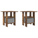 Noptieră 2 pcs Stejar fumuriu 41 x 40 x 45 cm Lemn compozit - WALTI WALTI