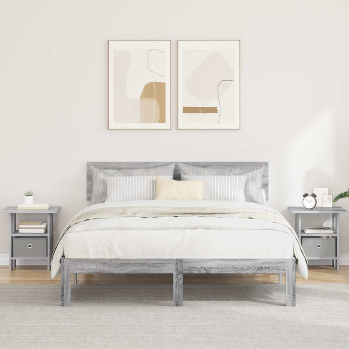 Noptieră 2 pcs Gri Sonoma 41 x 40 x 45 cm Lemn compozit - WALTI WALTI