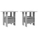 Noptieră 2 pcs Gri Sonoma 41 x 40 x 45 cm Lemn compozit - WALTI WALTI