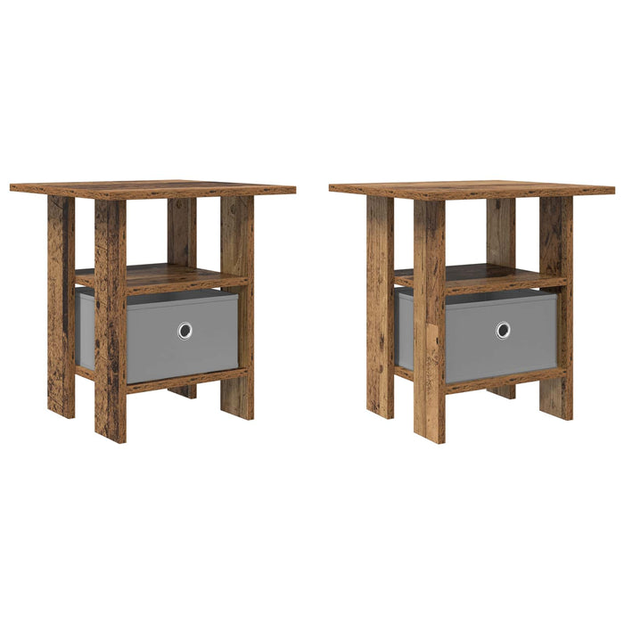 Noptieră 2 pcs Lemn vechi 41 x 40 x 45 cm Lemn compozit - WALTI WALTI