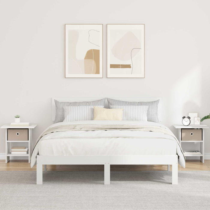 Noptieră cu sertar 2 pcs Alb 41 x 40 x 45 cm Lemn compozit - WALTI WALTI