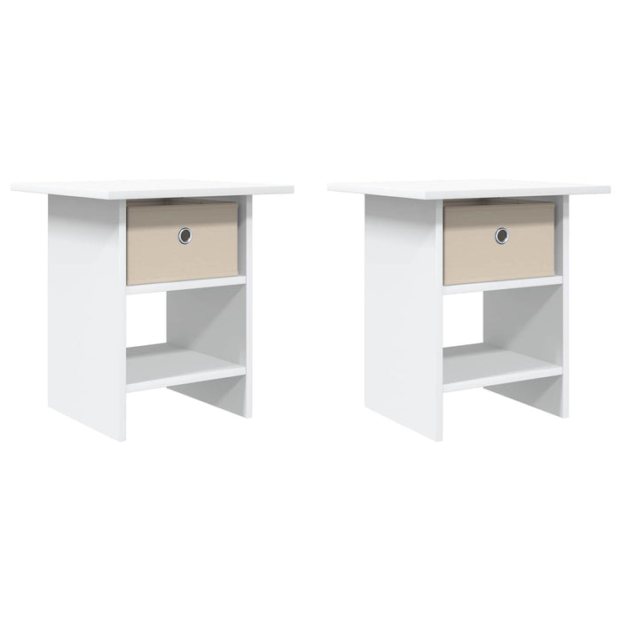 Noptieră cu sertar 2 pcs Alb 41 x 40 x 45 cm Lemn compozit - WALTI WALTI