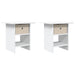 Noptieră cu sertar 2 pcs Alb 41 x 40 x 45 cm Lemn compozit - WALTI WALTI