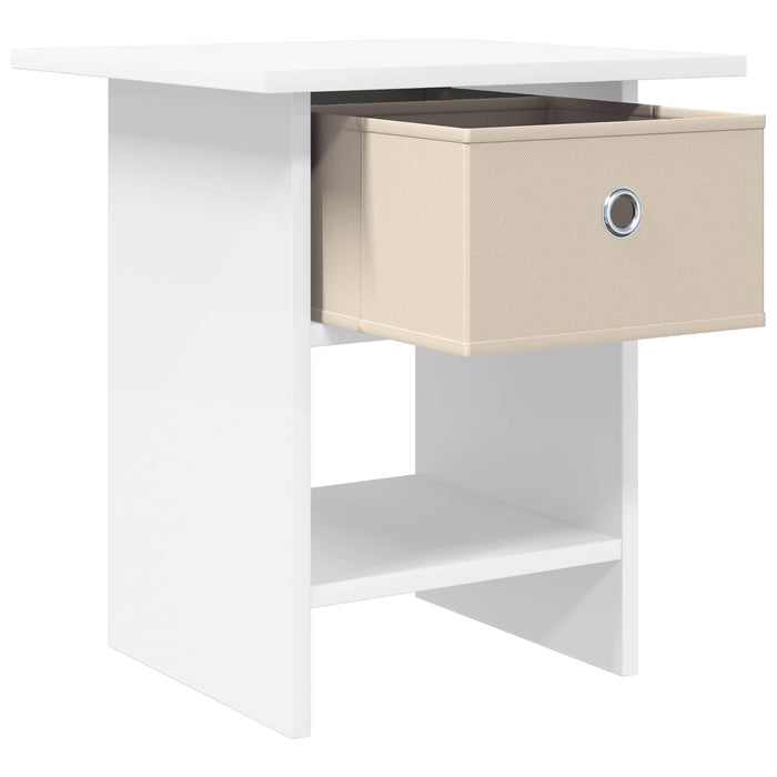 Noptieră cu sertar 2 pcs Alb 41 x 40 x 45 cm Lemn compozit - WALTI WALTI