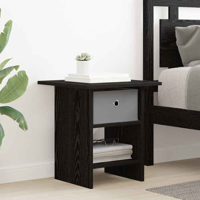 Noptieră 2 pcs Stejar Negru 41 x 40 x 45 cm Lemn compozit - WALTI WALTI