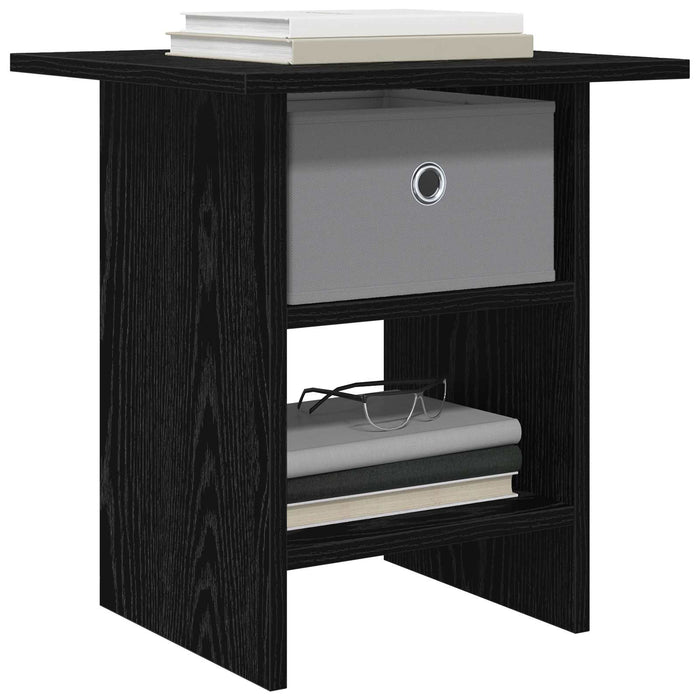 Noptieră 2 pcs Stejar Negru 41 x 40 x 45 cm Lemn compozit - WALTI WALTI