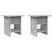 Noptieră 2 pcs Gri din beton 41 x 40 x 45 cm Lemn compozit - WALTI WALTI