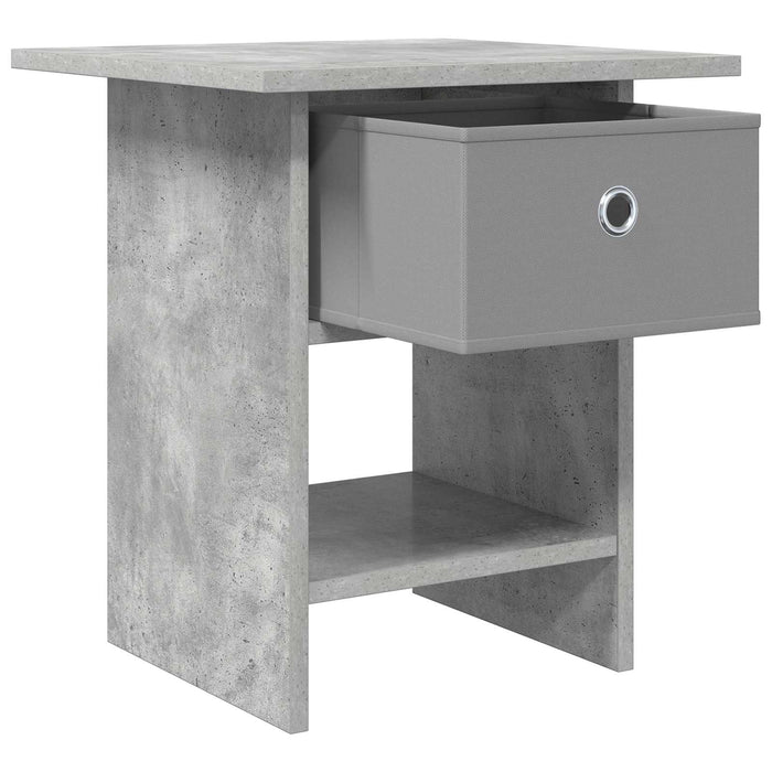 Noptieră 2 pcs Gri din beton 41 x 40 x 45 cm Lemn compozit - WALTI WALTI