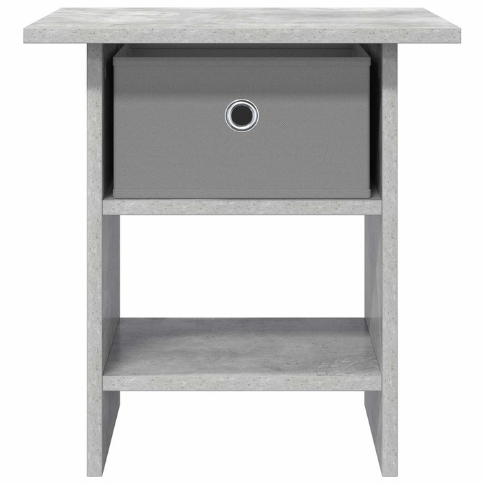 Noptieră 2 pcs Gri din beton 41 x 40 x 45 cm Lemn compozit - WALTI WALTI